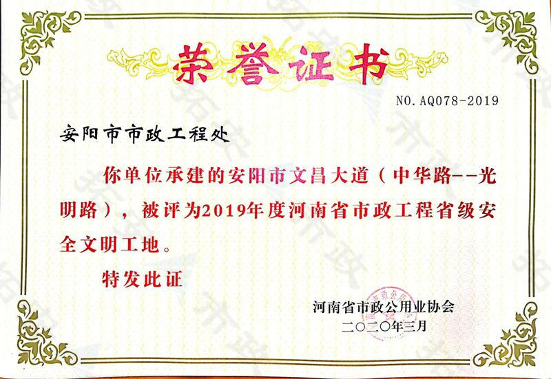 文昌大道(中華路-光明路)省級安全文明工地